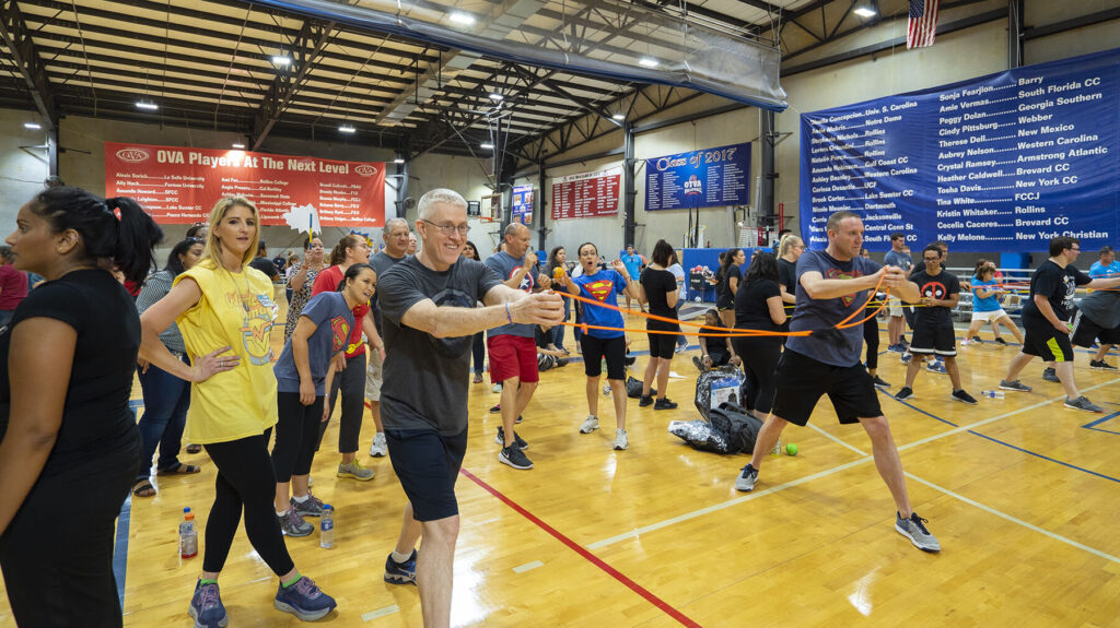 associates playing at company event